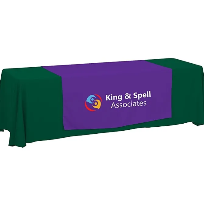 Serged 8-foot Closed-Back Table Throw and Runner Kit - 24 hr