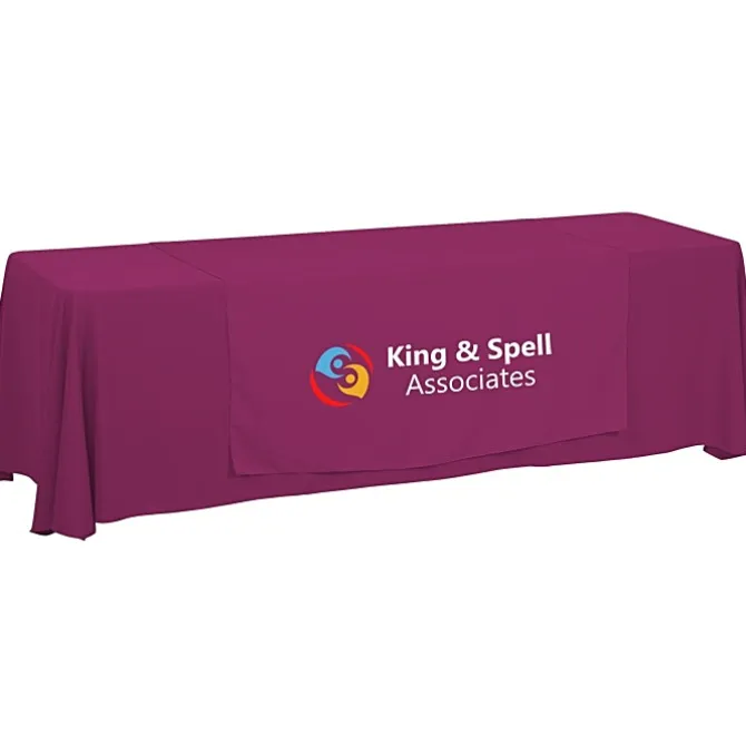 Serged 8-foot Closed-Back Table Throw and Runner Kit - 24 hr