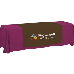 Serged 8-foot Closed-Back Table Throw and Runner Kit - 24 hr