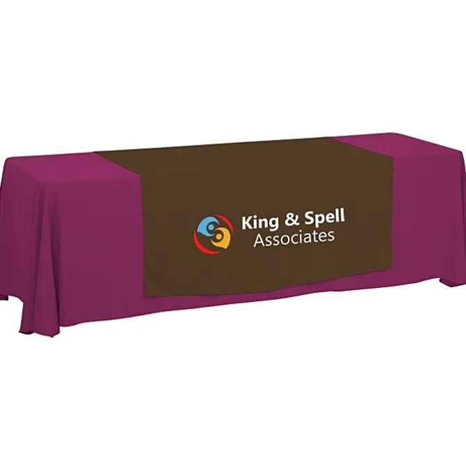 Serged 8-foot Closed-Back Table Throw and Runner Kit - 24 hr