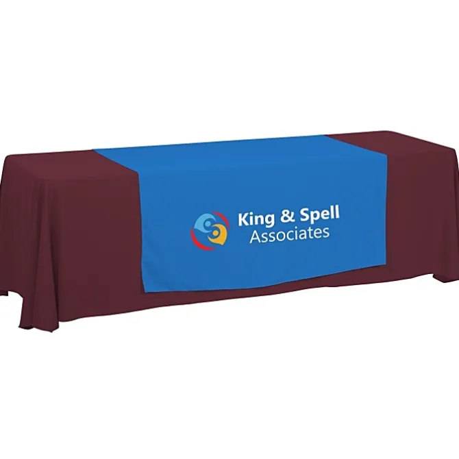 Serged 8-foot Closed-Back Table Throw and Runner Kit - 24 hr