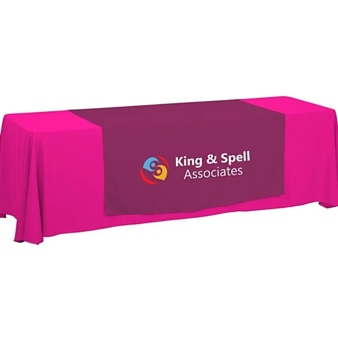 Serged 8-foot Closed-Back Table Throw and Runner Kit - 24 hr