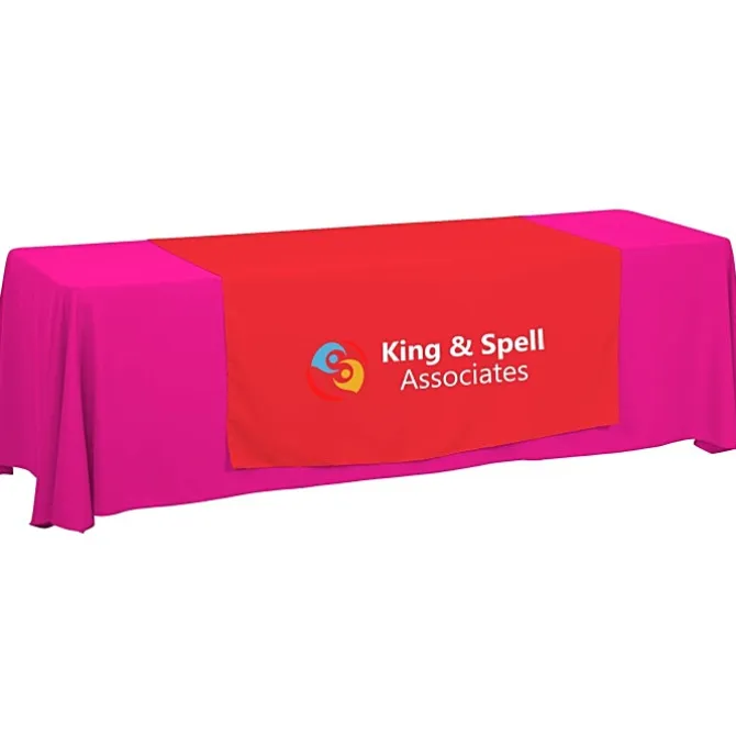 Serged 8-foot Closed-Back Table Throw and Runner Kit - 24 hr