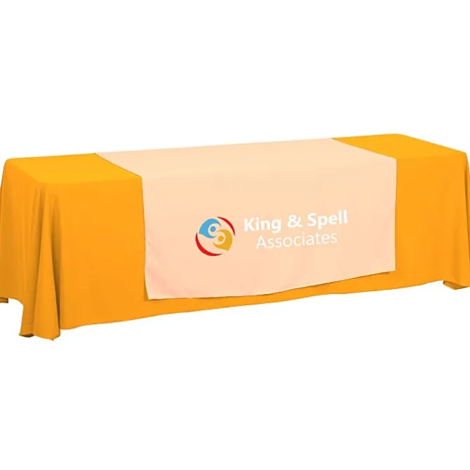 Serged 8-foot Closed-Back Table Throw and Runner Kit - 24 hr