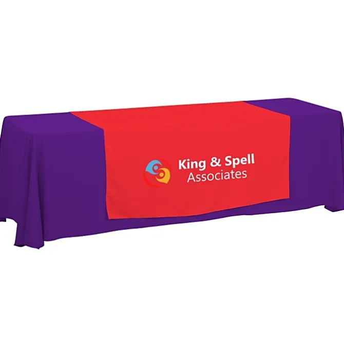 Serged 8-foot Closed-Back Table Throw and Runner Kit - 24 hr