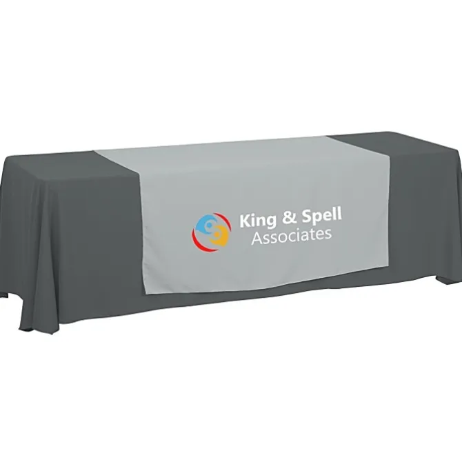 Serged 8-foot Closed-Back Table Throw and Runner Kit - 24 hr
