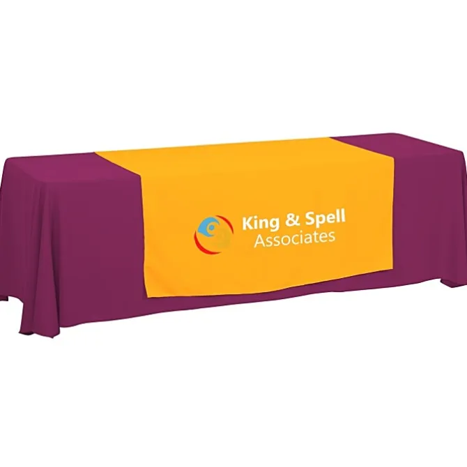 Serged 8-foot Closed-Back Table Throw and Runner Kit - 24 hr