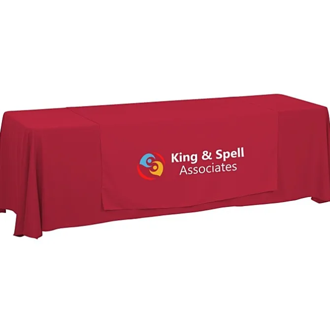 Serged 8-foot Closed-Back Table Throw and Runner Kit - 24 hr