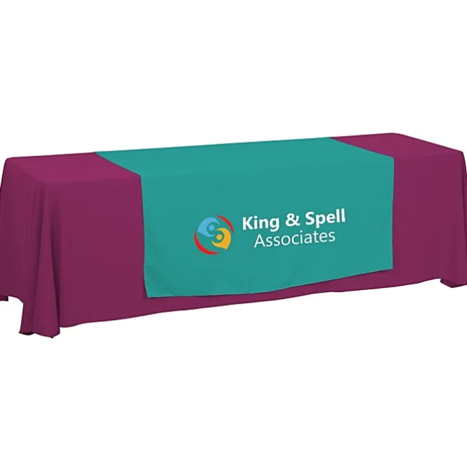 Serged 8-foot Closed-Back Table Throw and Runner Kit - 24 hr