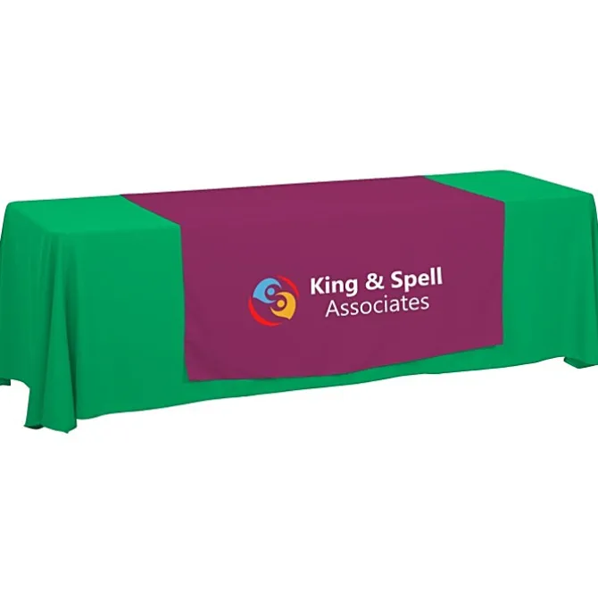 Serged 8-foot Closed-Back Table Throw and Runner Kit - 24 hr