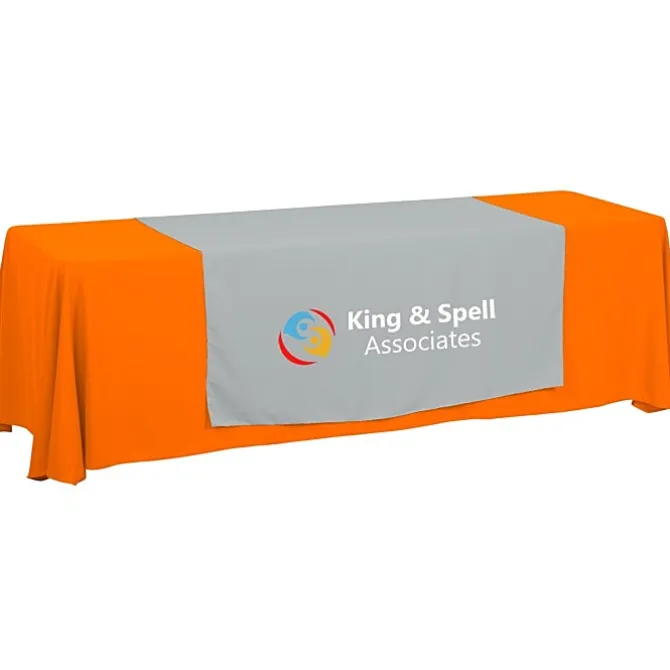 Serged 8-foot Closed-Back Table Throw and Runner Kit - 24 hr