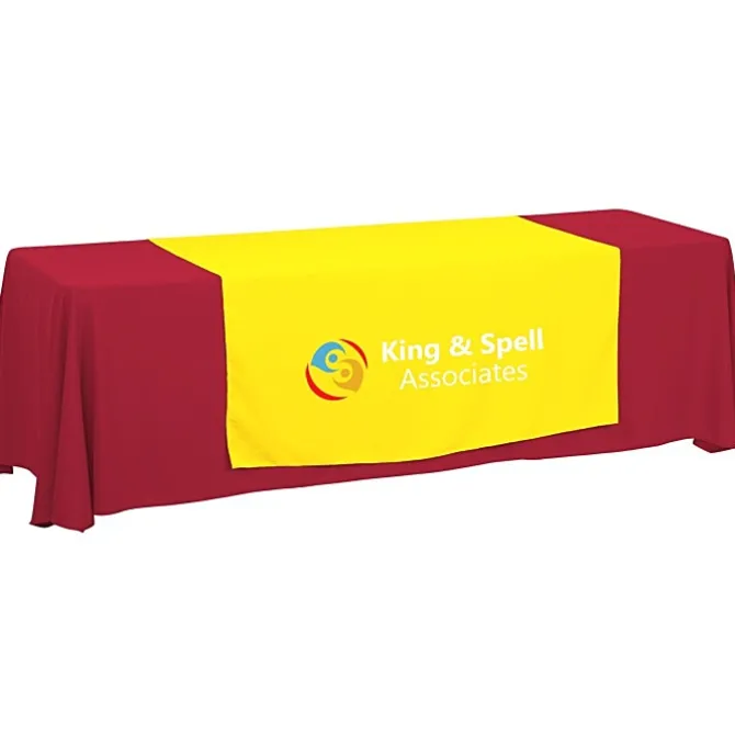 Serged 8-foot Closed-Back Table Throw and Runner Kit - 24 hr