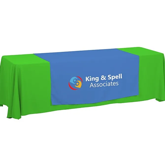 Serged 8-foot Closed-Back Table Throw and Runner Kit - 24 hr
