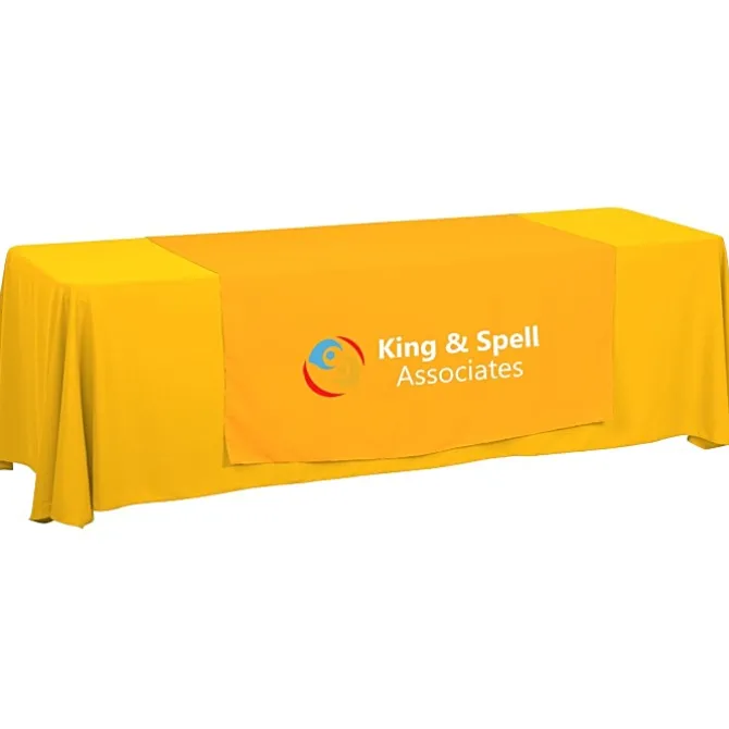 Serged 8-foot Closed-Back Table Throw and Runner Kit - 24 hr