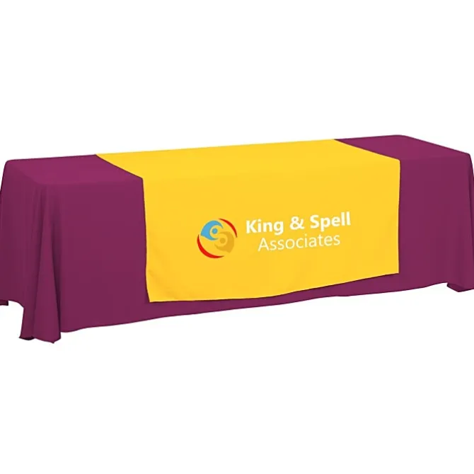 Serged 8-foot Closed-Back Table Throw and Runner Kit - 24 hr