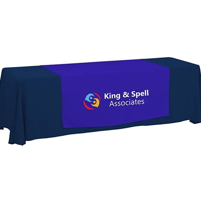 Serged 8-foot Closed-Back Table Throw and Runner Kit - 24 hr