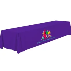 Serged Open-Back Polyester Table Throw - 16 feet