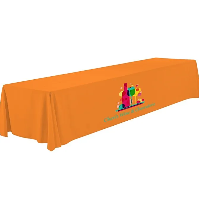 Serged Open-Back Polyester Table Throw - 16 feet