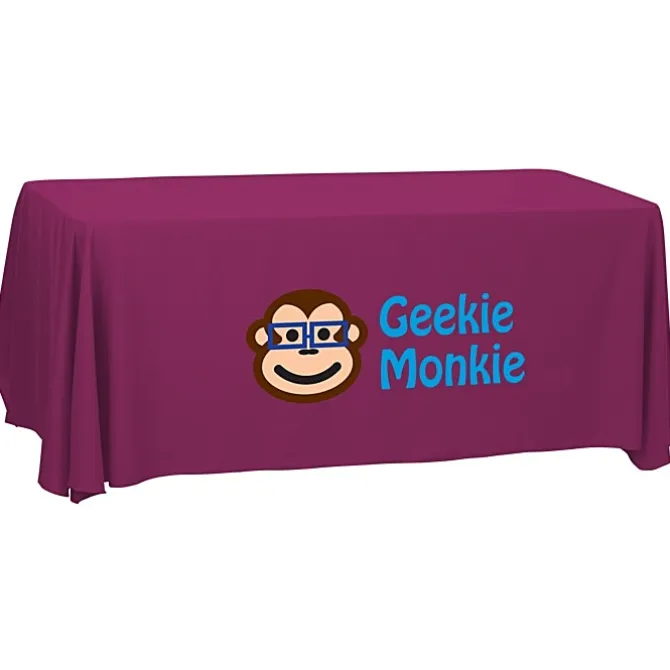 Serged Open-Back Polyester Table Throw - 6 feet