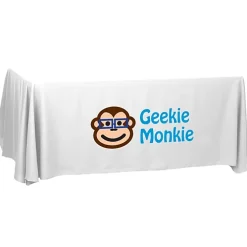 Serged Open-Back Polyester Table Throw - 6 feet