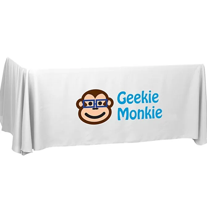 Serged Open-Back Polyester Table Throw - 6 feet