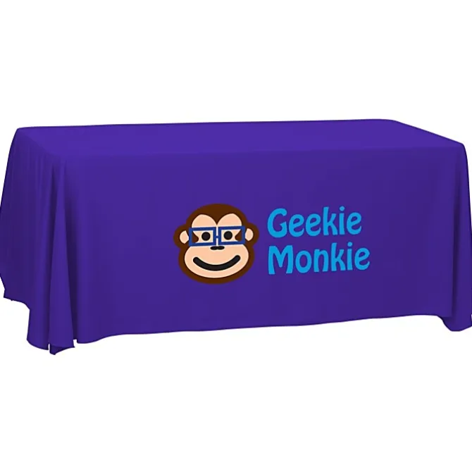 Serged Open-Back Polyester Table Throw - 6 feet