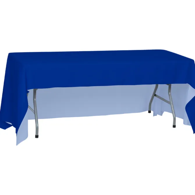 Serged Open-Back Polyester Table Throw - 6 feet - Full Color