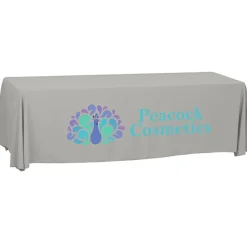 Serged Open-Back Polyester Table Throw - 8 feet