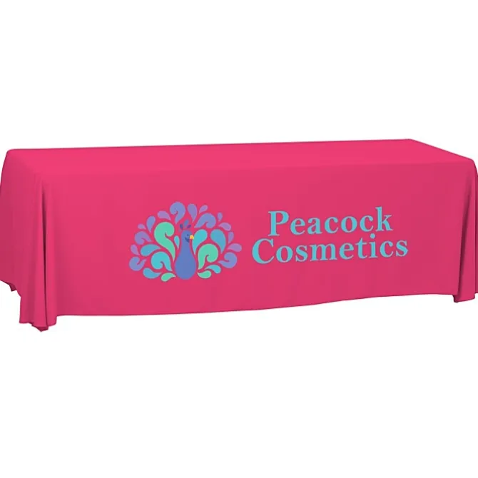 Serged Open-Back Polyester Table Throw - 8 feet