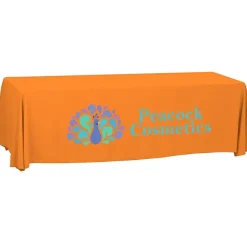 Serged Open-Back Polyester Table Throw - 8 feet