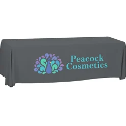 Serged Open-Back Polyester Table Throw - 8 feet