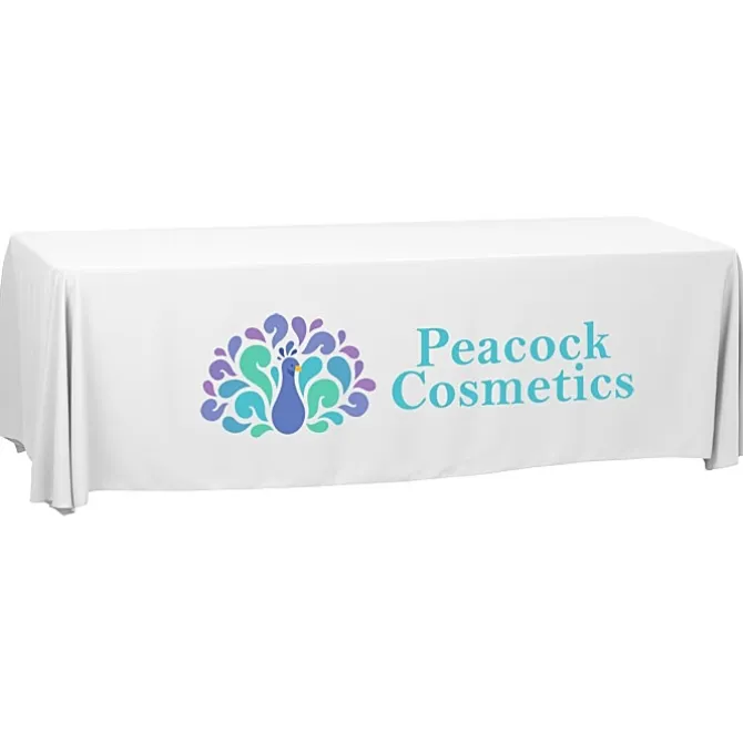 Serged Open-Back Polyester Table Throw - 8 feet