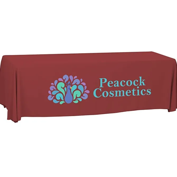 Serged Open-Back Polyester Table Throw - 8 feet