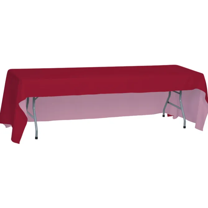 Serged Open-Back Polyester Table Throw - 8 feet