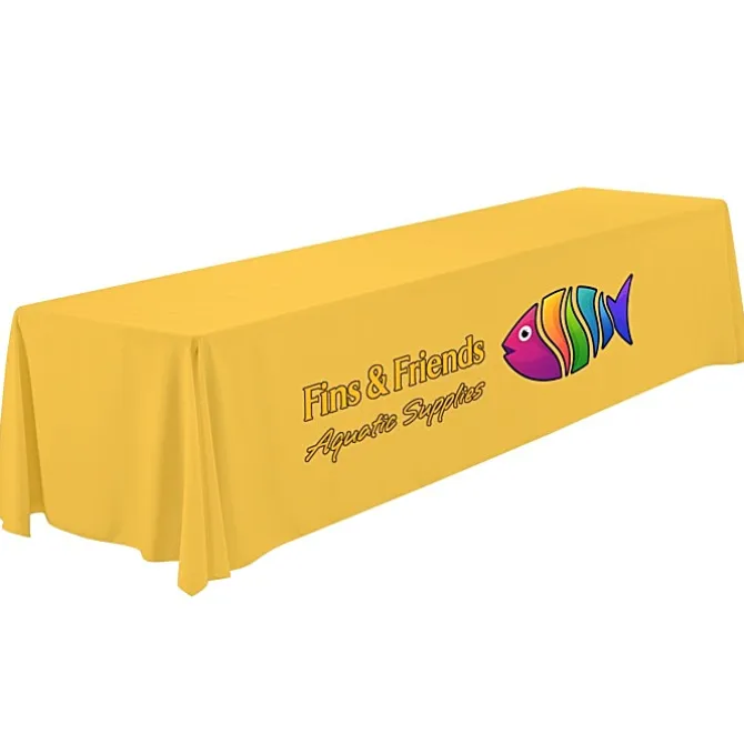 Serged Open-Back Polyester Table Throw - 12 feet
