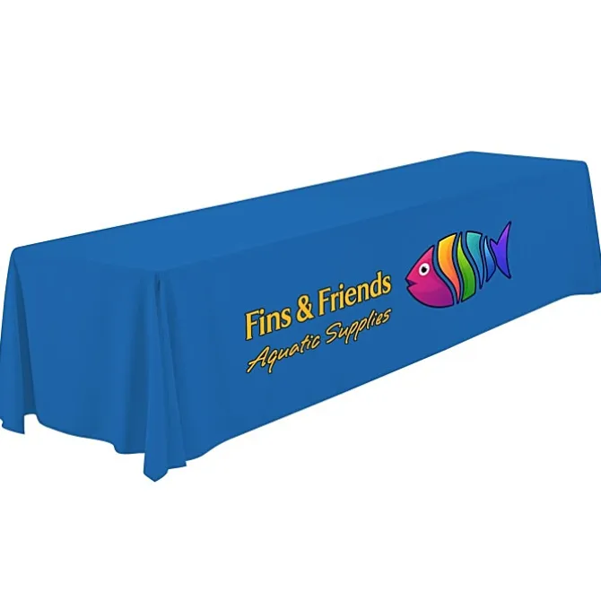 Serged Open-Back Polyester Table Throw - 12 feet