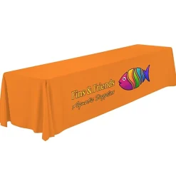 Serged Open-Back Polyester Table Throw - 12 feet