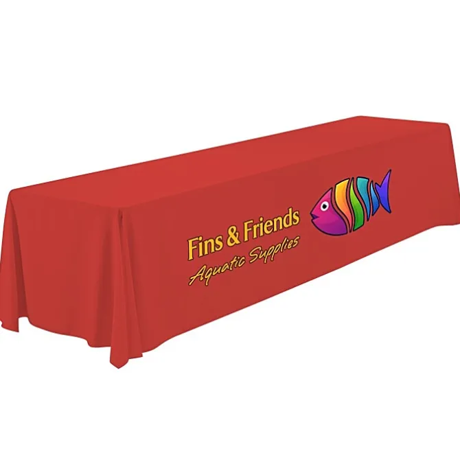 Serged Open-Back Polyester Table Throw - 12 feet