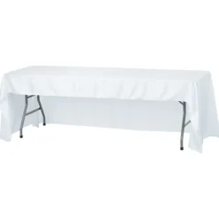 Serged Open-Back Satin Table Throw - 8 feet