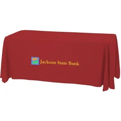 Serged Open-Back Stain Resistant Table Throw - 6 feet - 24 hr