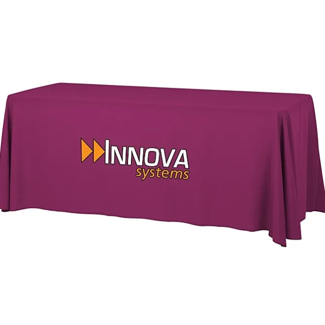Serged Open-Back Table Throw with Pocket - 6 feet