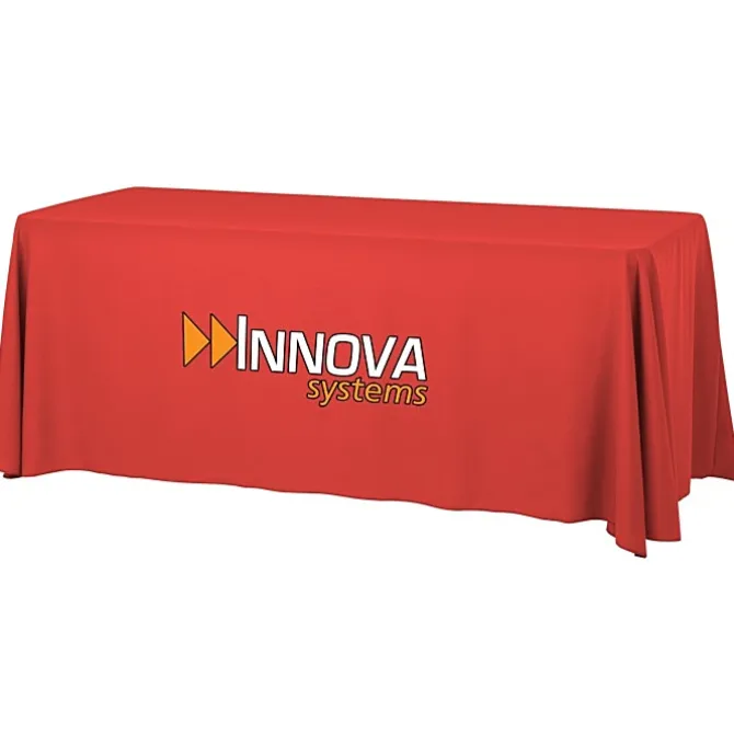 Serged Open-Back Table Throw with Pocket - 6 feet