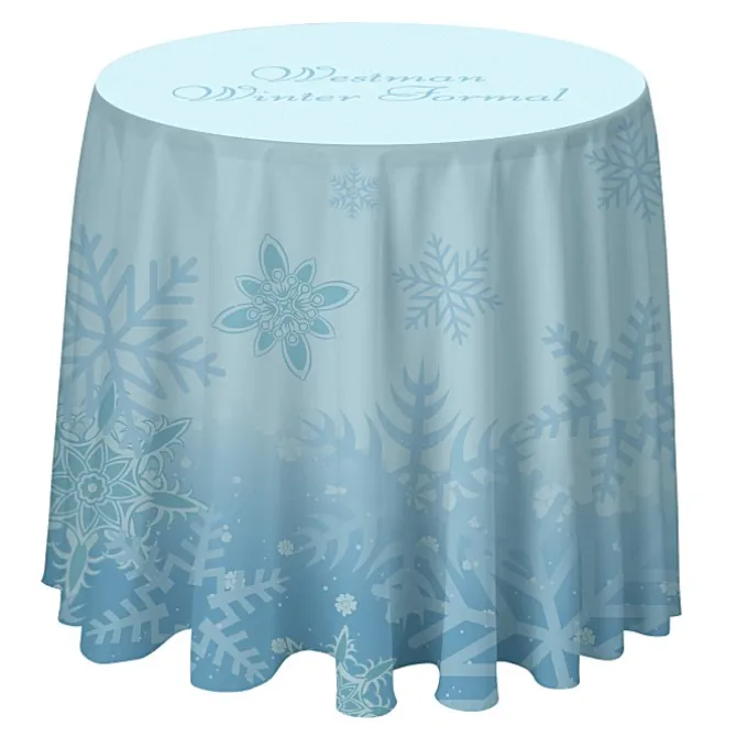 Serged Round Table Throw - 3 feet - Full Color