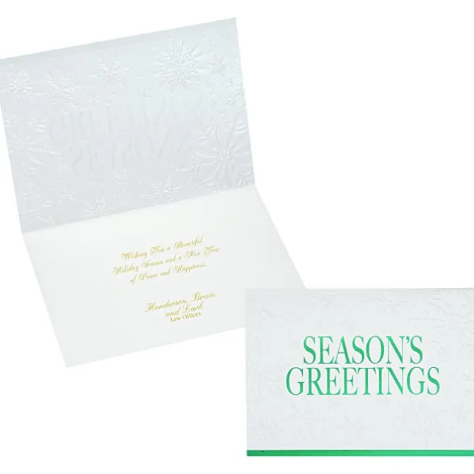Shimmery Snowflakes Greeting Card