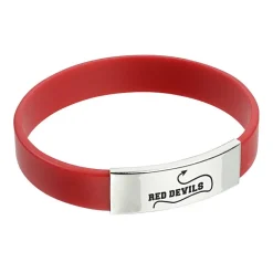 Silicone Wristband with Metal Accent