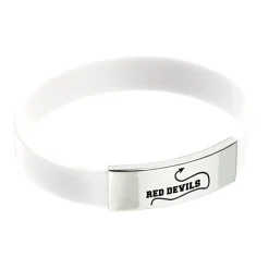 Silicone Wristband with Metal Accent