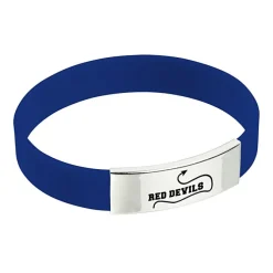 Silicone Wristband with Metal Accent
