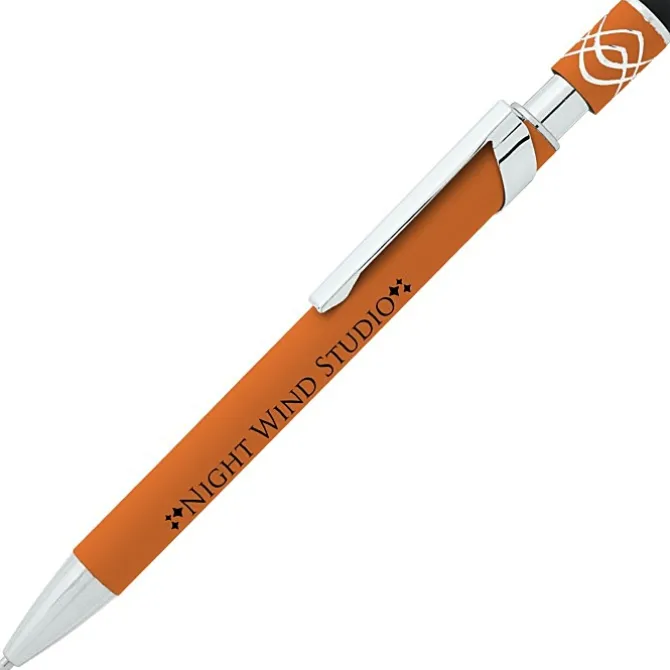 Simple Spinner Soft Touch Stylus Gel Metal Pen