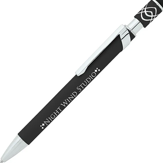 Simple Spinner Soft Touch Stylus Gel Metal Pen