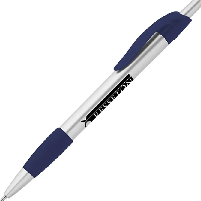 Simplistic Grip Pen - Silver - 24 hr